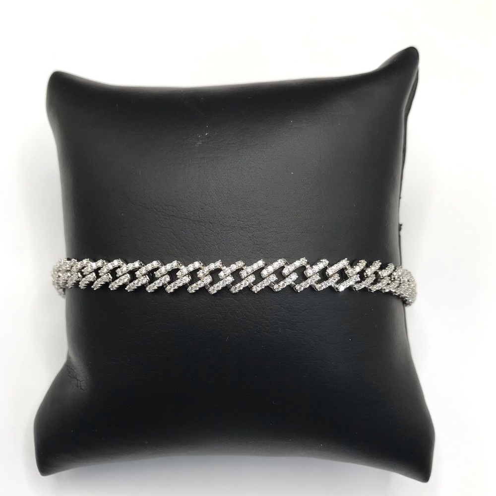 925 Sterling Silver 2.30CT MOISSANITE Monaco  Men’s Bracelet size 8” or 7”